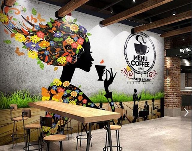 Vẽ tường quán cafe