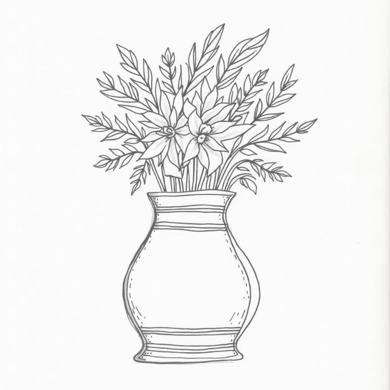 Các bước vẽ tranh 20-11 đơn giản: Hoàn thiện nét viền cho bức tranh đẹp