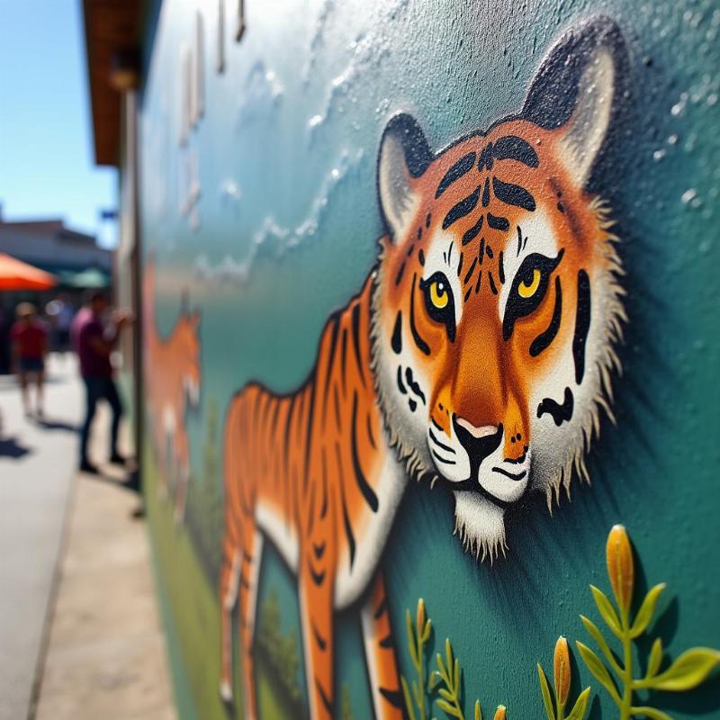 Chất lượng màu sắc và độ bền vượt trội của tranh tường do Lotus Art thi công