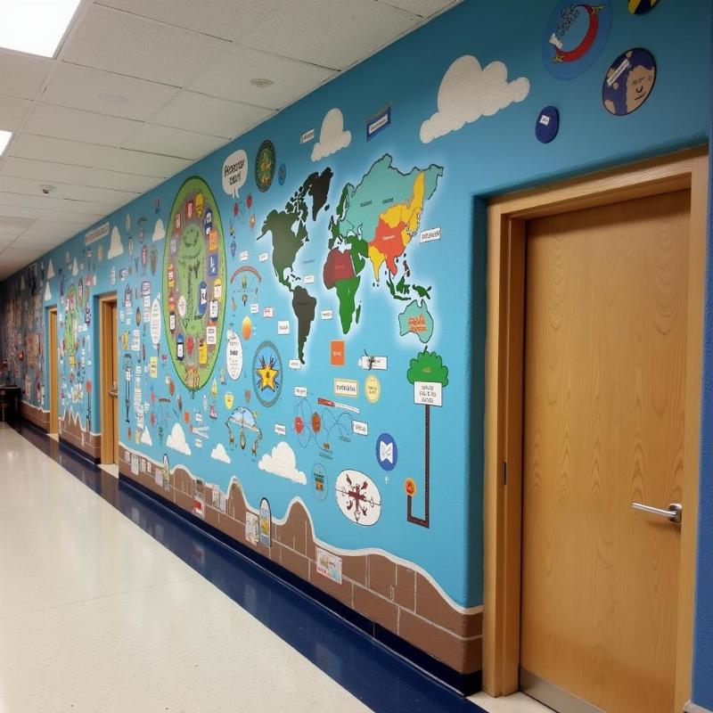 Dịch vụ vẽ tranh tường trường học với các chủ đề giáo dục hấp dẫn và ý nghĩa