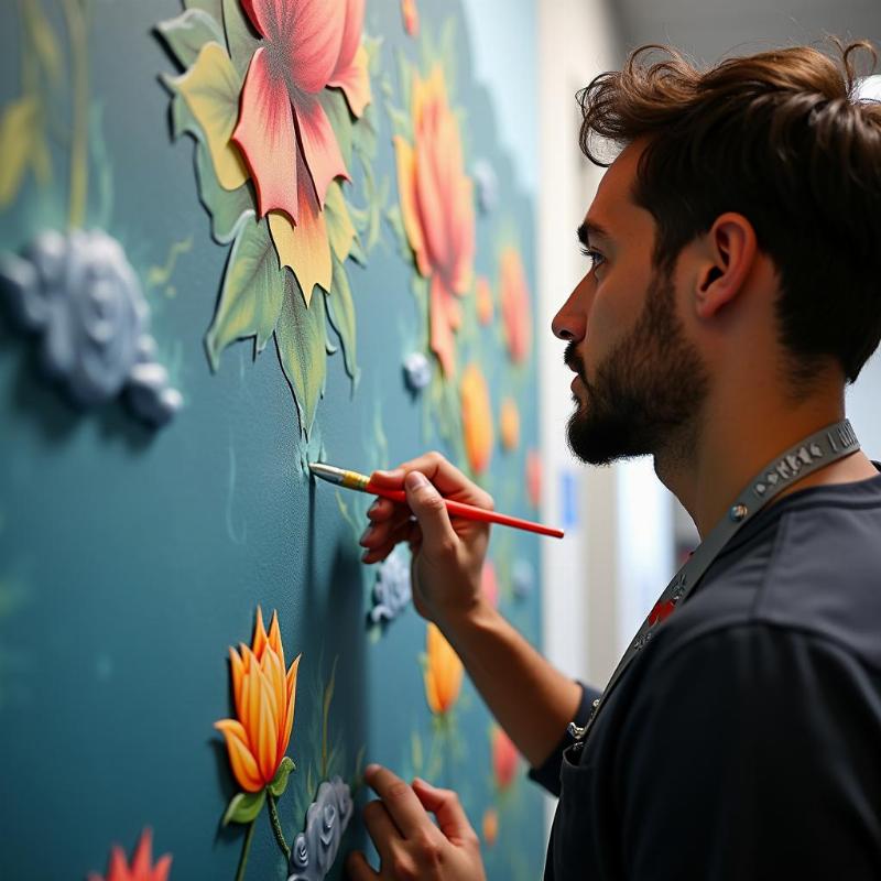 hoa si lotus art ve tranh tuong chuyen nghiep tay nghe cao sang tao