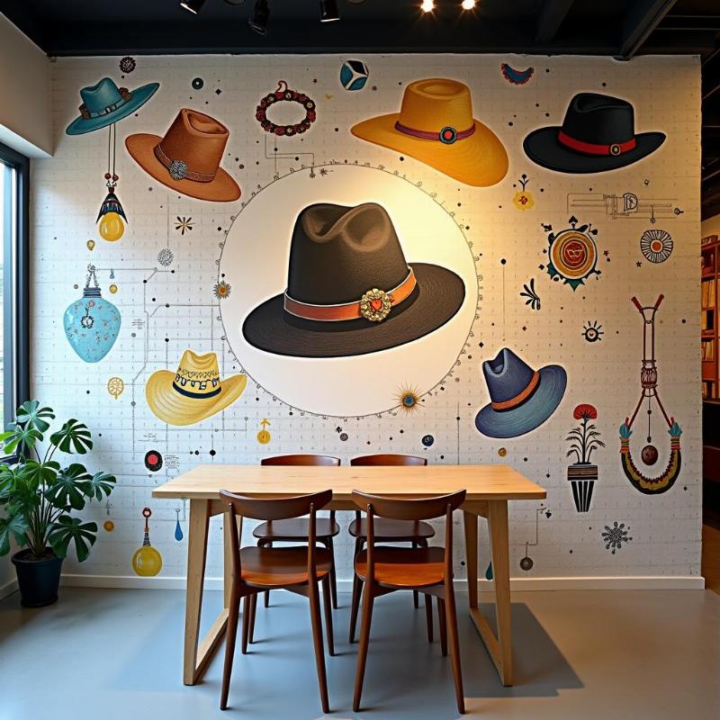 Ý tưởng vẽ tranh tường theo yêu cầu cho shop phụ kiện, thể hiện cá tính và thương hiệu độc đáo