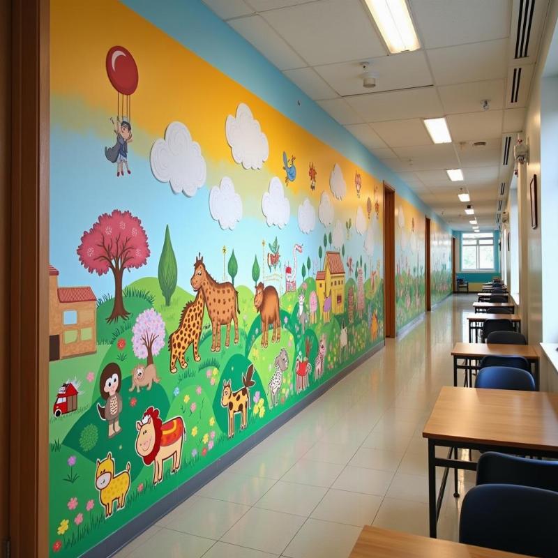 Dịch vụ vẽ tranh tường trường mầm non tại Hải Phòng - Tạo không gian học tập sinh động