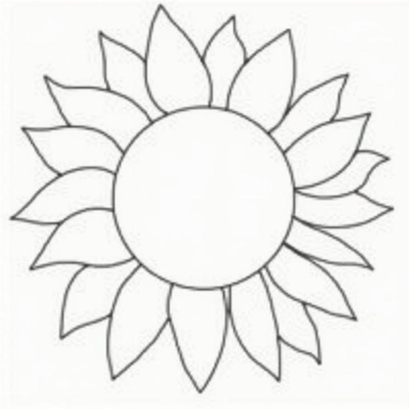 ve phac thao bong hoa mat troi don gian cho hoc sinh tieu hoc