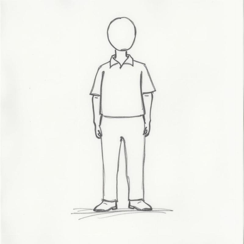 Phác thảo hình dáng cô giáo 20/11 đơn giản