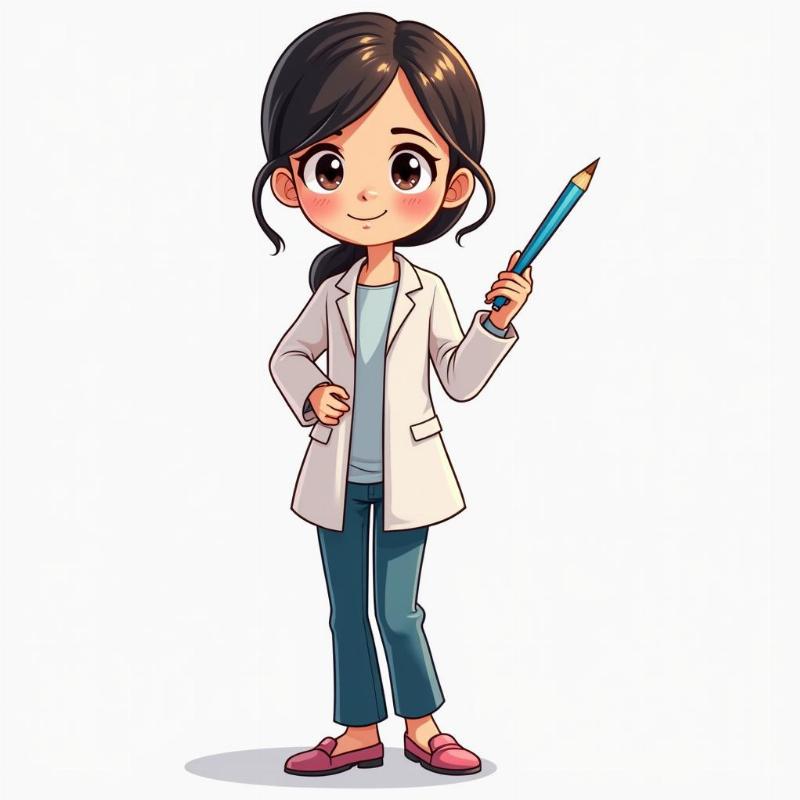 Tô màu cô giáo 20/11 tươi sáng