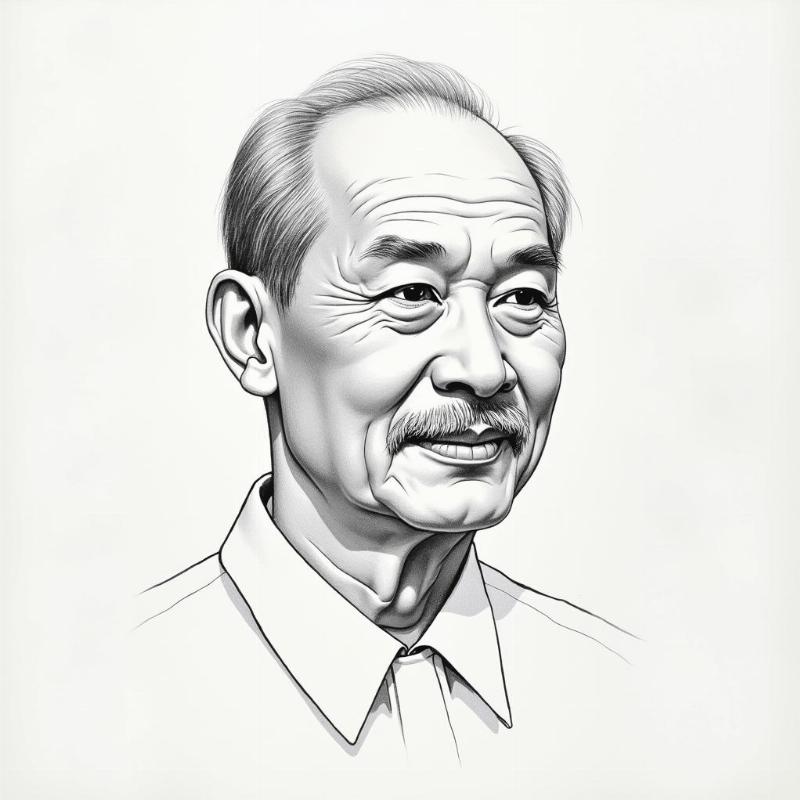 Kỹ thuật tô bóng và tạo chiều sâu cho bức tranh chân dung Bác Hồ bằng bút chì