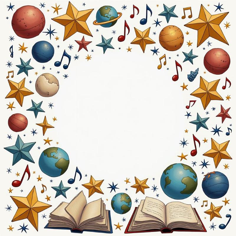 Vẽ chi tiết các họa tiết trang trí bìa sách ước mơ