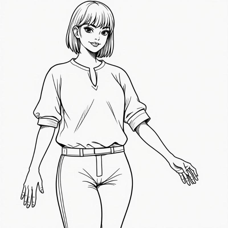 Ve dang nguoi don gian hoan thien, co mau sac va chi tiet