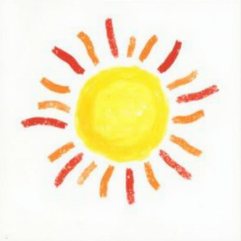 ve tranh mat troi ruc ro cho be