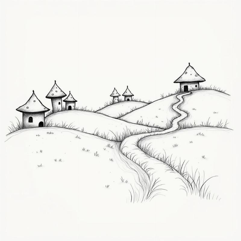 ve-tranh-cho-be-phac-thao-khu-vuon-co-tich-don-gian