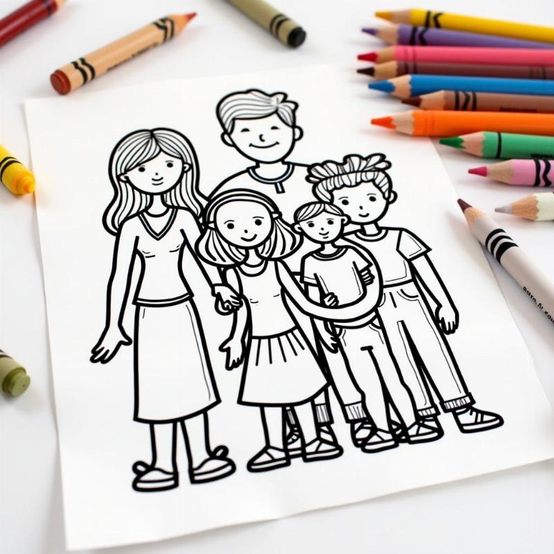 to-mau-tranh-gia-dinh-don-gian-cho-hoc-sinh-lop-2