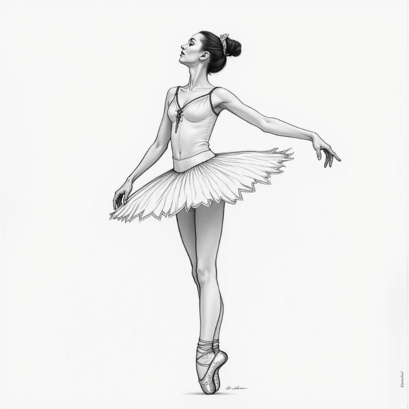 Hoàn thiện đường nét của vũ công ba lê