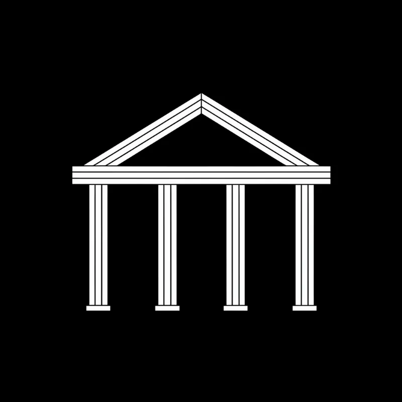 Khung sườn nhà xưởng đơn giản với các cột, dầm và mái nhà hình tam giác, tượng trưng cho kết cấu thép. 