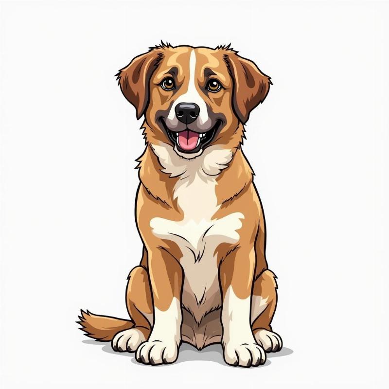 Tô màu cho bức tranh con chó thật sinh động và đáng yêu