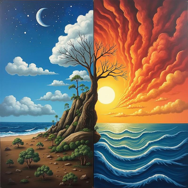 Bức tranh hoàn thiện về biến đổi khí hậu truyền tải thông điệp ý nghĩa